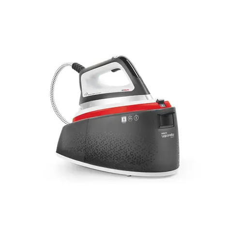 Statie de Calcat Polti Vaporella Instant VI50.50, 2400 W, 2 l, Presiune Pompa 8 BAR, Jet Abur 600 gr min, Functie ECO (Gri/Rosu)