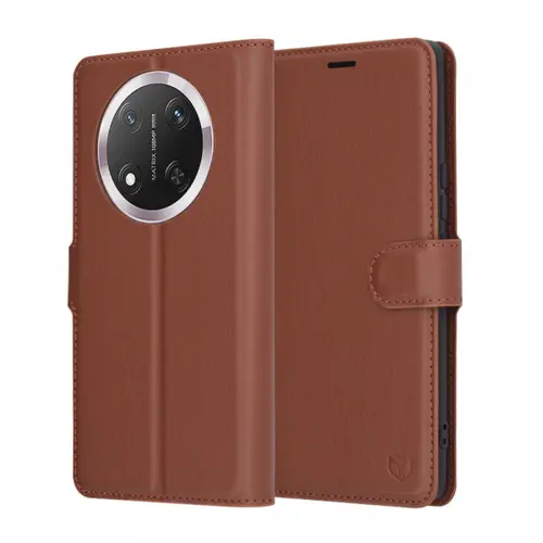 Husa pentru Honor X9c / Magic7 Lite, Techsuit, Leather Folio, Maro