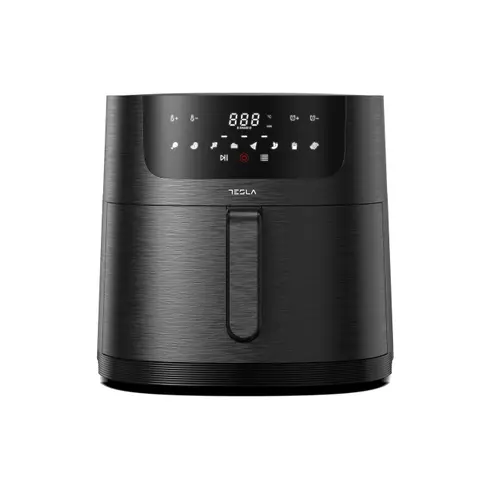 Friteuza aer cald Tesla AF800B, 8 l, 1800 W, Panou digital, 8 programe (Negru)