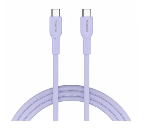 Cablu de date Canyon CND-CCAP60AB10PU, USB-C - USB-C, 1 m (Mov)