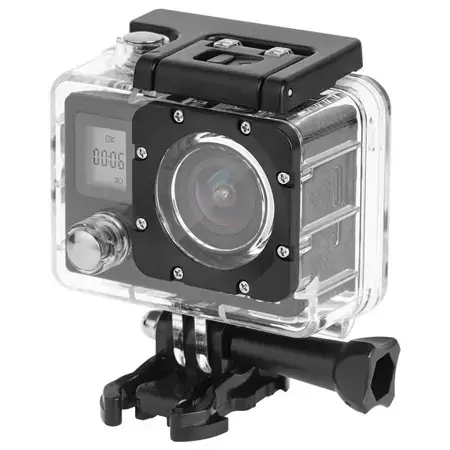 Camera video de actiune Kruger&Matz Sport Vision L400, 4K 30 FPS, 1GB RAM, 2inch, Wi-Fi, Microfon, Difuzor (Negru)