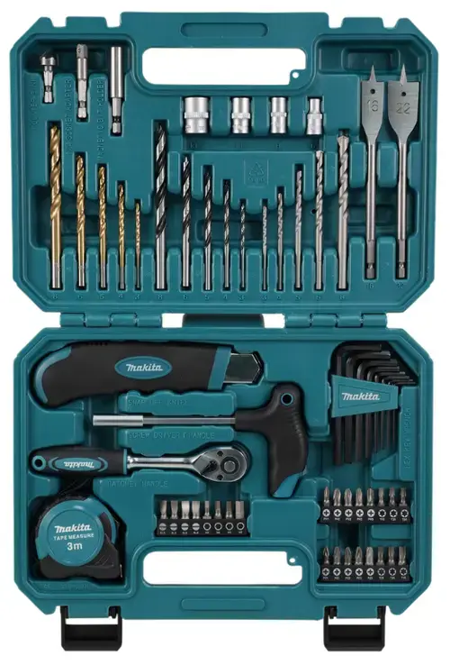 Set de biti si unelte Makita E-15095, 60 piese (Albastru)