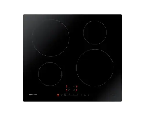 Plita incorporabila Samsung NZ3000 NZ64H37070K, Inductie, 4 zone de gatit, 7200 W, Sticla ceramica, Control glisant (Negru)
