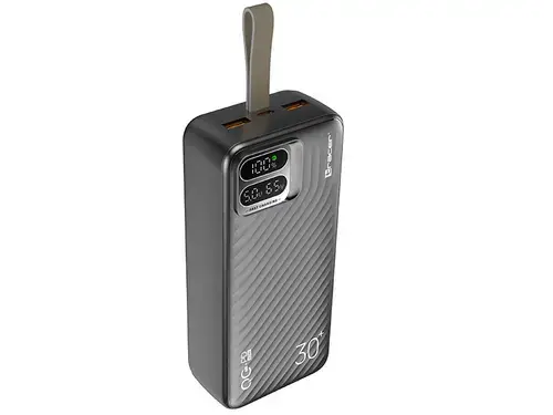 Acumulator extern Tracer Blaze, 30000 mAh 65 W, PD/QC 3.0, 2x USB, USB Type-C (Negru)