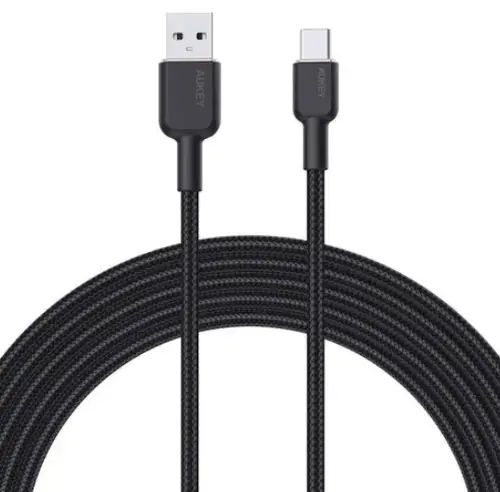 Cablu de date AUKEY CB-NAC2, USB-C - USB, 1.8 m (Negru)