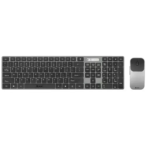 Set tastatura si mouse Wireless Tracer TRAKLA46773 RF Nano, Layout US (Gri)