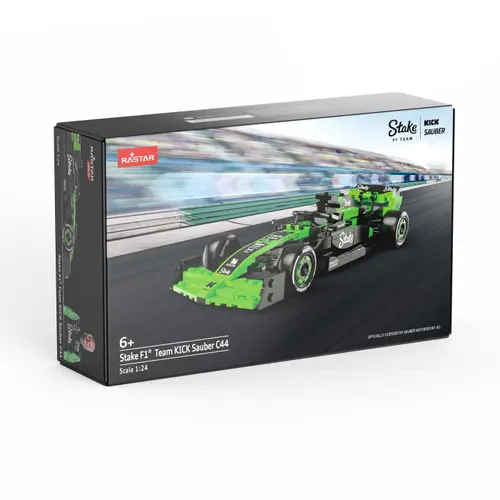 Masinuta construibila Kick Sauber C44 F1 Stake, scara 1 la 24 (Verde/Negru)