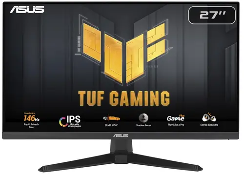 Monitor Gaming IPS LED ASUS TUF Gaming 27inch VG279QE5A, Full HD (1920 x 1080), HDMI, DisplayPort, Boxe, 146 Hz, 1 ms (Negru)