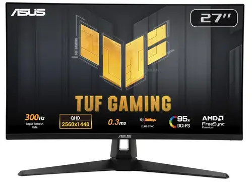 Monitor Gaming Fast IPS ASUS TUF Gaming 27inch VG27AQM5A, QHD (2560 x 1440), HDMI, DisplayPort, Boxe, 300 Hz, 0.3 ms (Negru)