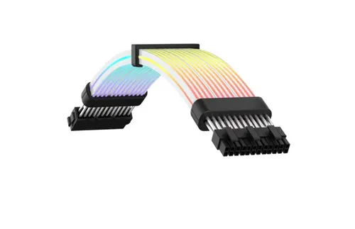 Prelungitor cablu alimentare Gamemax ACGMARGB3X8PVGABK, 3x 8 pini VGA, ARGB, 30cm (Negru)
