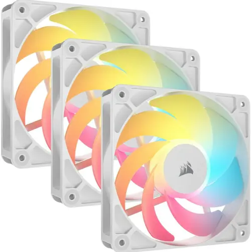 Set ventilatoare Corsair RS120 Reverse, ARGB, 3x 120mm (Alb)