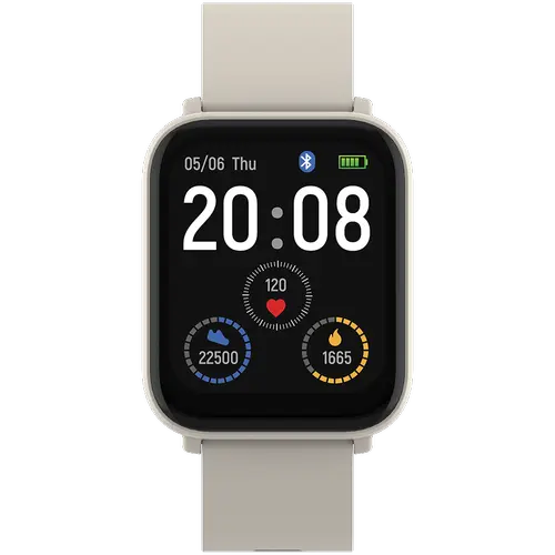 Smartwatch CANYON Easy SW-54, Ecran IPS 1.7inch, Android/iOS, Masurare ritm cardiac, Inregistrare somn, Control camera si muzica, IP68 (Bej)