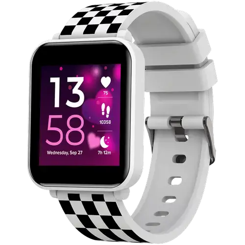 Smartwatch copii CANYON Joyce KW-43, Dual Bluetooth, Android/iOS, 25 moduri sport, Camera, IP67 (Alb)