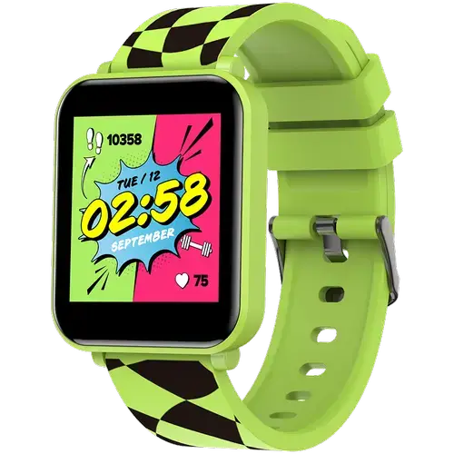 Smartwatch copii CANYON Joyce KW-43, Dual Bluetooth, Android/iOS, 25 moduri sport, Camera, IP67 (Verde)