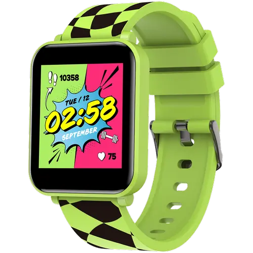 Smartwatch copii CANYON Joyce KW-43, Dual Bluetooth, Android/iOS, 25 moduri sport, Camera, IP67 (Verde)