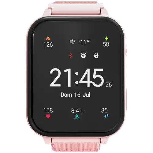 Smartwatch copii CANYON Alfie KW-37 Study&Game, Ecran IPS 1.69inch, 512MB Flash, 16 jocuri, Camera, IP66 (Roz)