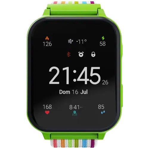 Smartwatch copii CANYON Alfie KW-37 Study&Game, Ecran IPS 1.69inch, 512MB Flash, 16 jocuri, Camera, IP66 (Verde)