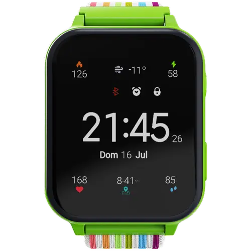 Smartwatch copii CANYON Alfie KW-37 Study&Game, Ecran IPS 1.69inch, 512MB Flash, 16 jocuri, Camera, IP66 (Verde)