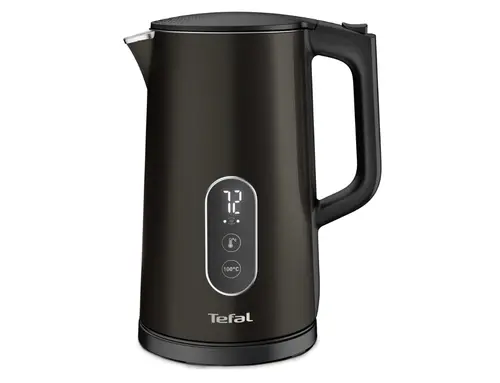 Fierbator Tefal Digital KI831E10, 5 trepte de temperatura, functie Pastrare la cald, filtru anticalcar detasabil (Negru)