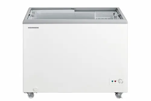 Lada frigorifica cu capac glisant HEINNER HSF-M255WH, 255 l, Clasa C, Functionare convertibila Racire/Congelare, Control mecanic cu termostat ajustabil, 1 cos sarma (Alb)