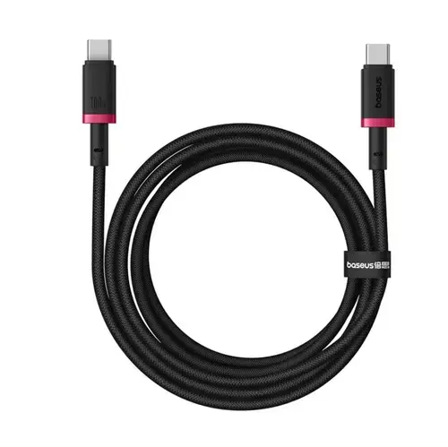 Cablu alimentare si date Baseus Dura, USB Type-C la USB Type-C, 100 W, 2m (Rosu/Negru)