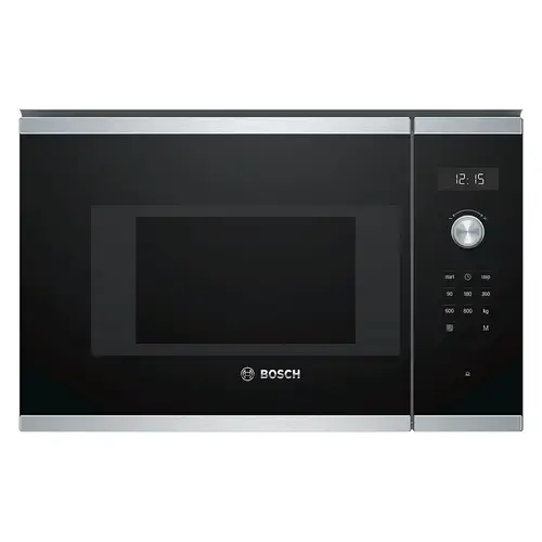Cuptor cu microunde incorporabil Bosch BFL524MS0, 20 l, 800 W, 7 programe, Control digital (Negru)