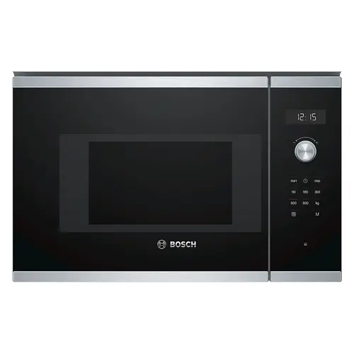 Cuptor cu microunde incorporabil Bosch BFL524MS0, 20 l, 800 W, 7 programe, Control digital (Negru)