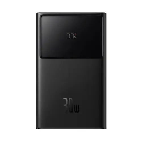 Baterie externa Baseus Star-Lord Digital, 10000 mAh, 2x USB, 1x USB-C, 30 W, Display (Negru)