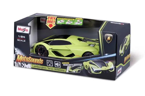 Masinuta cu sunete si lumini Maisto -Lamborghini Terzo Millennio, scara 1 la 24 (Verde)