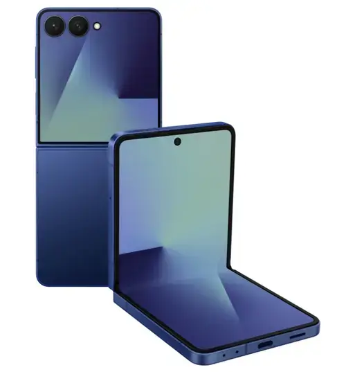 Telefon Mobil Samsung Galaxy Z Flip7, Procesor Exynos 2500, Ecran Foldable Dynamic LTPO AMOLED 2X 6.9inch, 12GB RAM, 256GB Flash, Camera Duala 50 + 12 MP, Wi-Fi, 5G, Dual Sim, Android (Albastru)