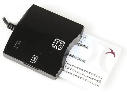 Cititor de carduri inteligente / sim Transcend EZ100PU-B-N68, USB (Negru)