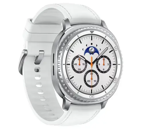 Smartwatch Samsung Galaxy Watch8 Classic 46mm LTE, Bluetooth, Ecran AMOLED 1.34inch, 2GB RAM, 64GB Flash, Wear OS, Wi-Fi, NFC, 4G, 5 ATM (Alb)