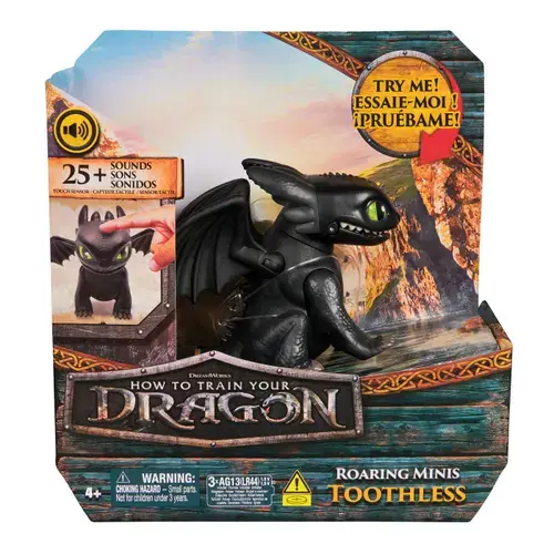 Figurina cu sunet -  Cum sa iti dresezi dragonul dragon (Negru)