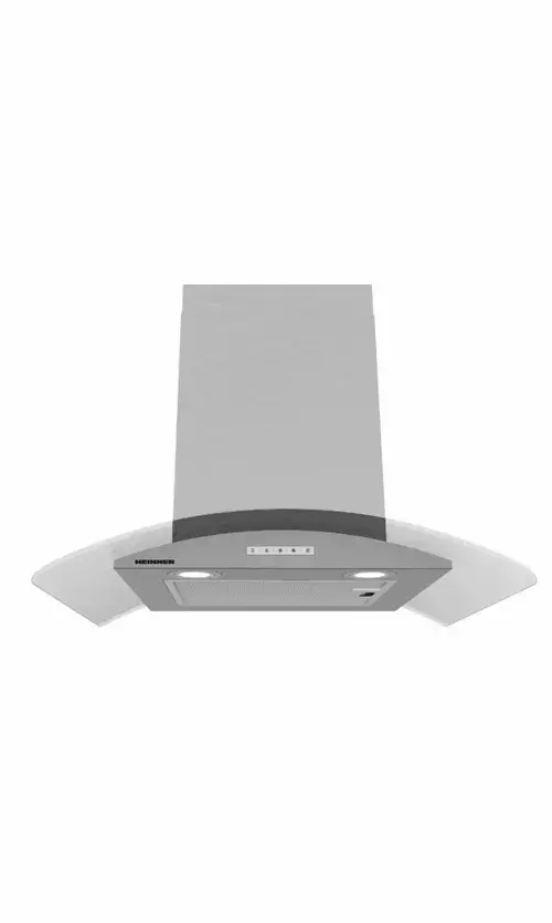 Hota decorativa HEINNER HDCH-MD800GIX, 800 m3/h, Clasa A, 3 viteze, LED 2x 1.5 W, Control Touch, Sticla (Inox)
