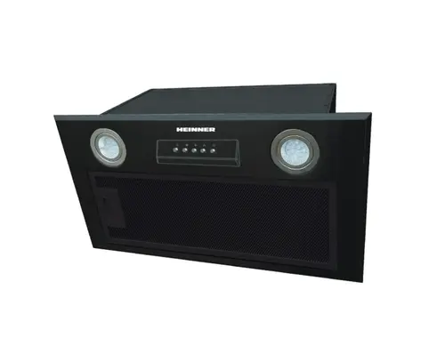 Hota incorporabila HEINNER HBIH-MD600BK, 610 m3/h, 215 W, LED 2x 1.5 W, Filtru aluminiu (Negru)