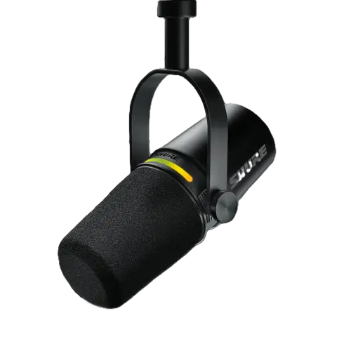 Microfon de Podcast Shure MV7+-K, XLR/USB-C, Cardioid Dinamic (Negru)