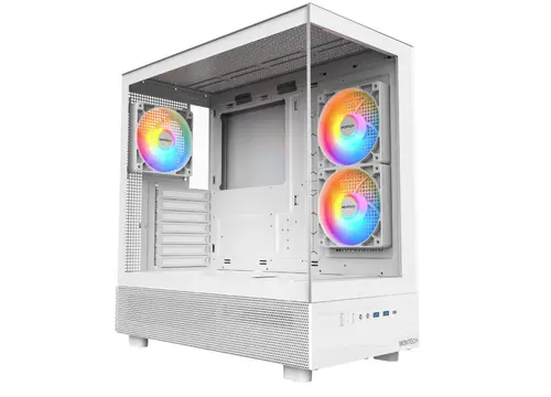 Carcasa Montech XR, Middle Tower, tempered glass (Alb)