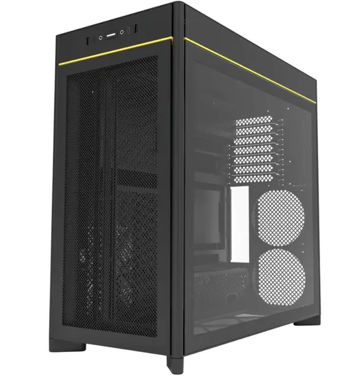 Carcasa Montech HS01, ATX, aRGB, fara sursa (Negru)