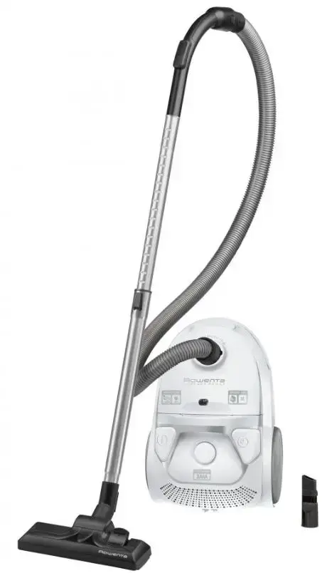Aspirator cu sac Rowenta Compact Power RO3927EA, Tub telescopic din metal, Sac Hygiene+ (Alb)
