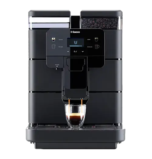 Espressor automat Saeco Royal Black 9J0040, 1400 W, Rezervor 2.5 l, Rasnita incorporata cu 8 trepte, Capacitate boabe 600 gr (Negru)