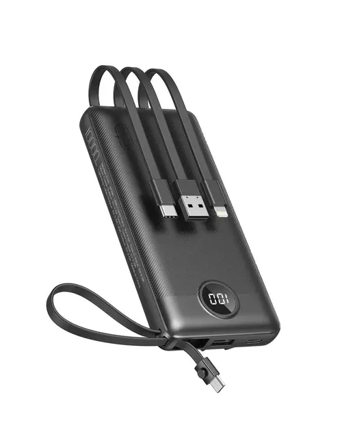Baterie externa Veger C10 W1116, 10000 mAh, Lightning, USB Type-C, Micro USB, USB-A (Negru)
