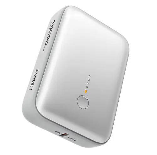 Acumulator extern Aukey PB-Y55, 10000 mAh, 15 W, USB-A, USB Type-C (Alb)