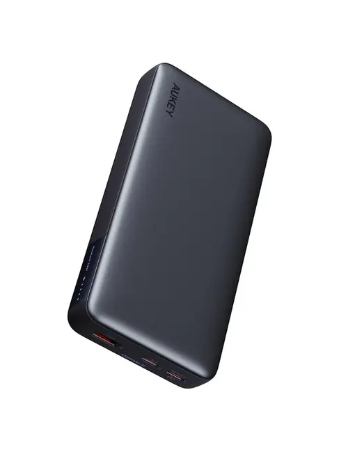 Acumulator extern Aukey PB-Y42, 20000 mAh, 30 W, 2 x USB Type-C, USB-A (Negru)