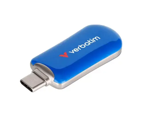Stick Memorie Verbatim Plectra, 128GB, USB-C (Albastru)