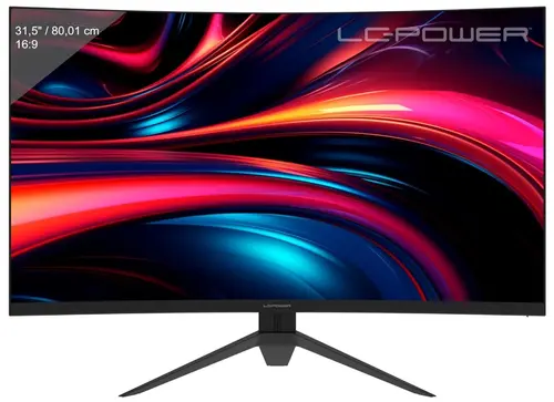 Monitor Gaming VA LED LC-Power 31.5inch LC-M32QC, QHD (2560 x 1440), HDMI, DisplayPort, Ecran curbat, 180 Hz, 1 ms (Negru)