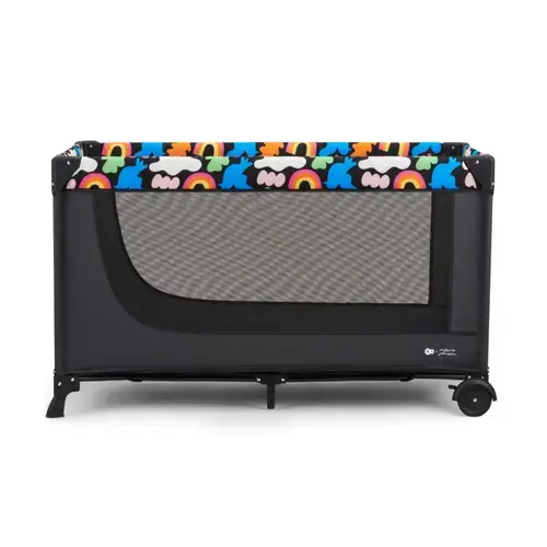 Patut portabil pentru bebelusi Kinderkraft JOY 2, Negru/Gri