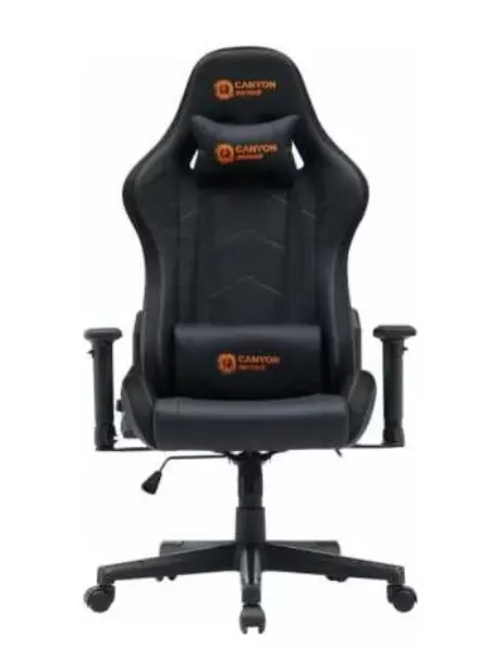 Scaun gaming Canyon Irida RGBCH03, RGB, reglabil, cu suport pentru cap (Negru)