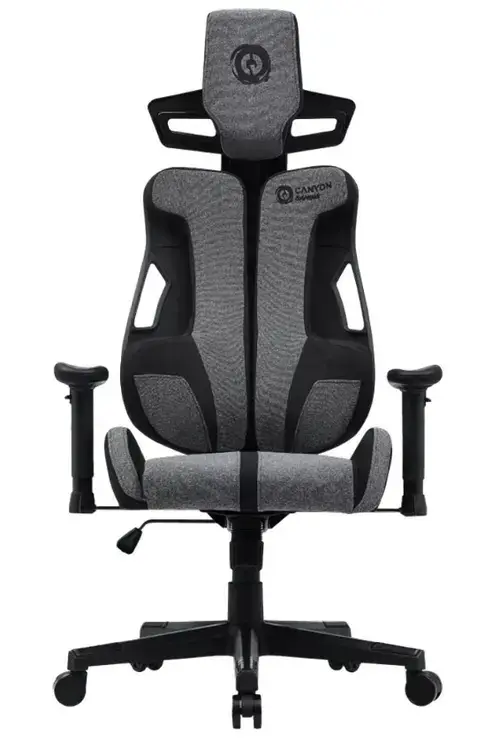 Scaun gaming Canyon Morphos, material metalic si plastic, inaltime ajustabila, suport pentru brate 2D (Gri)