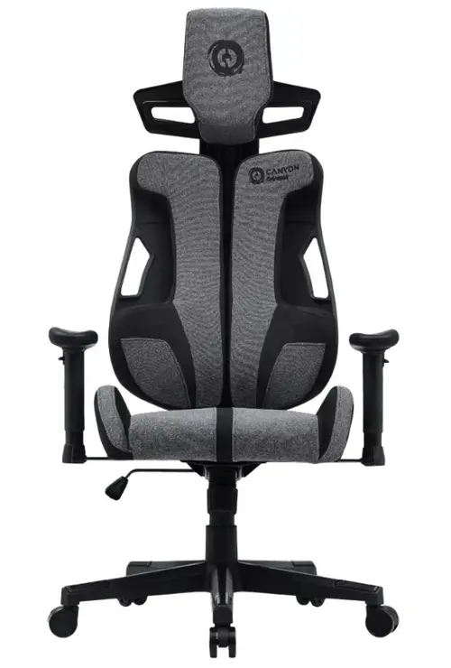 Scaun gaming Canyon Morphos, material metalic si plastic, inaltime ajustabila, suport pentru brate 2D (Gri)