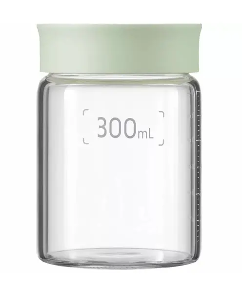 Borcan de depozitare BUYDEEM CS1002/A1-CG, Sticla, 300ml x2 (Verde)